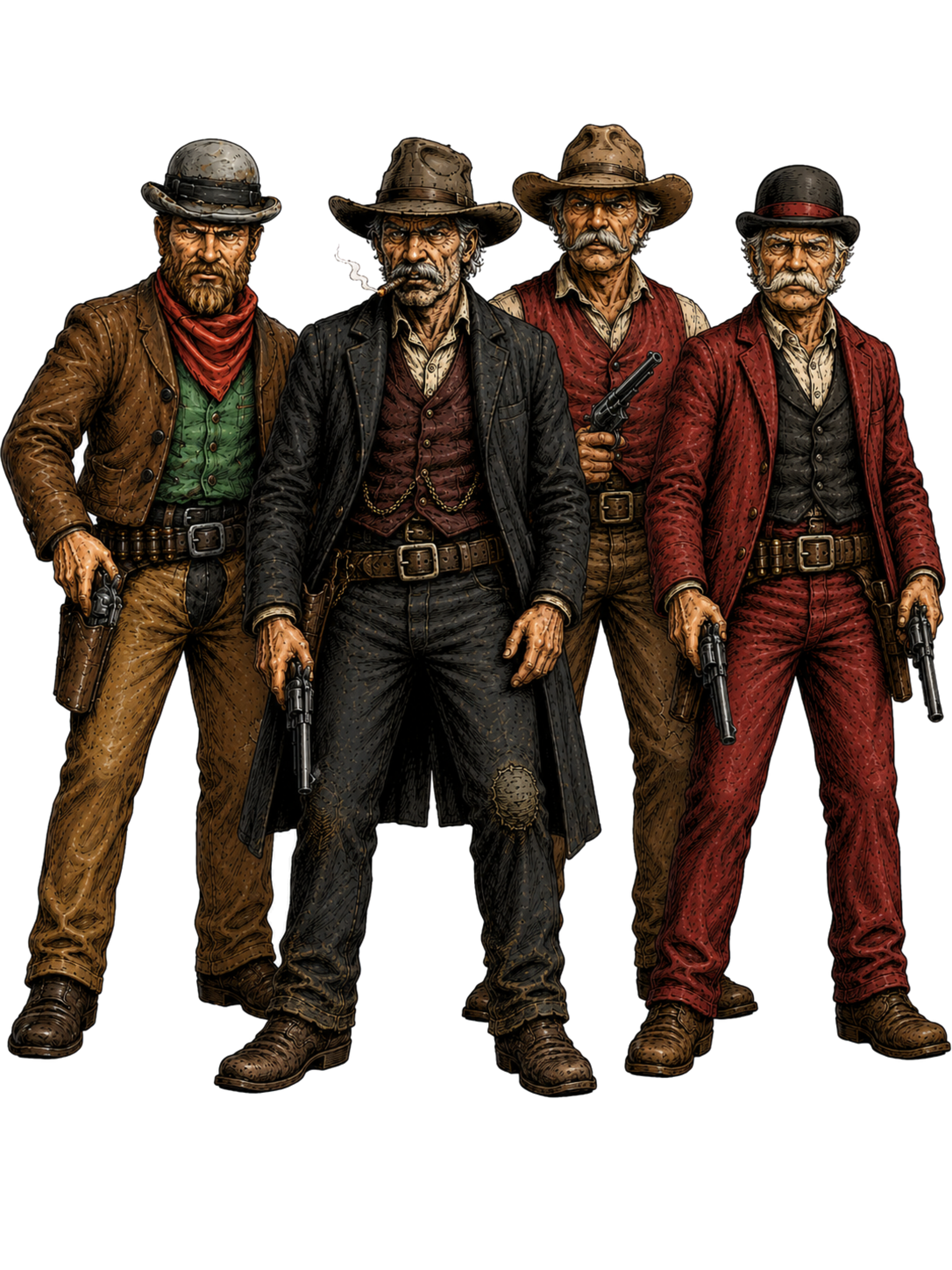 Jeremiah, Edward, Cole und Grandpa McGraw